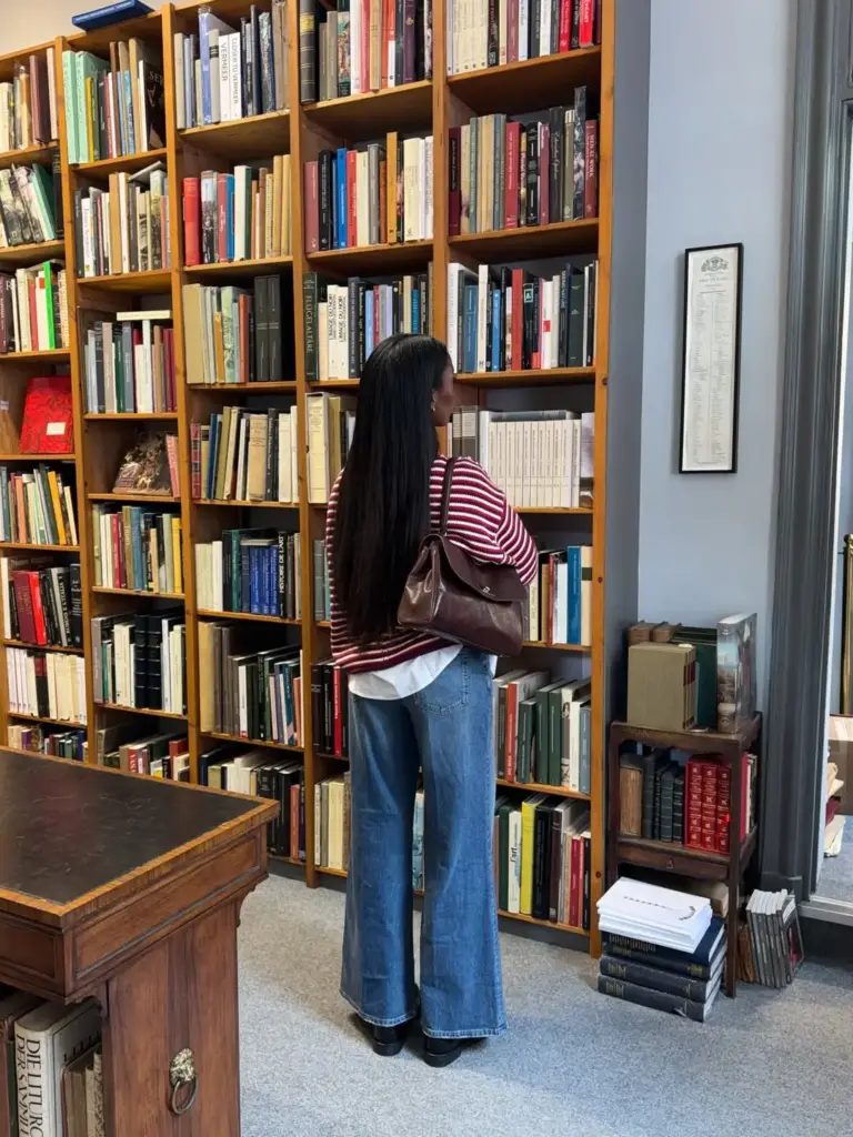 çizgili kazak kombinleri