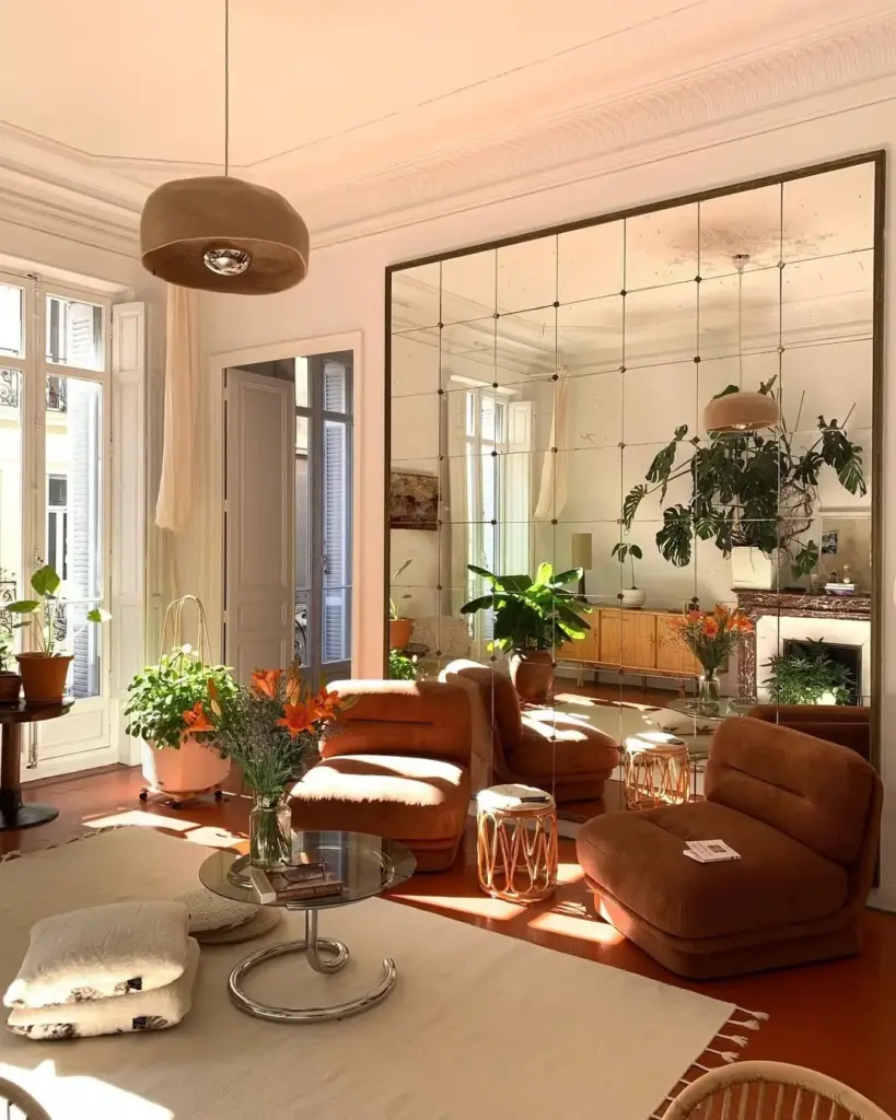 boho renk paletinde sıcak ve toprak tonları