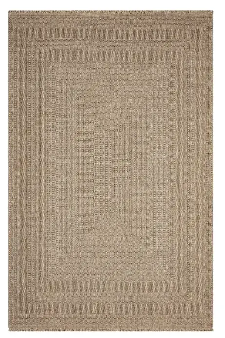 Pera Halı Bej Dikdörtgen Desenli Modern Halı