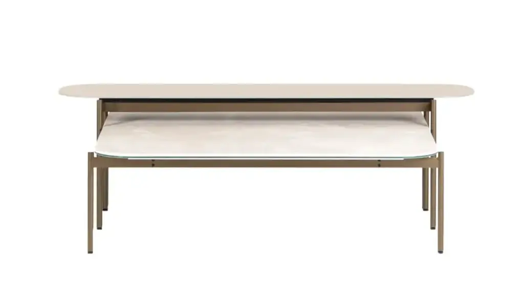 Mudo diamond cream kahve sehpası