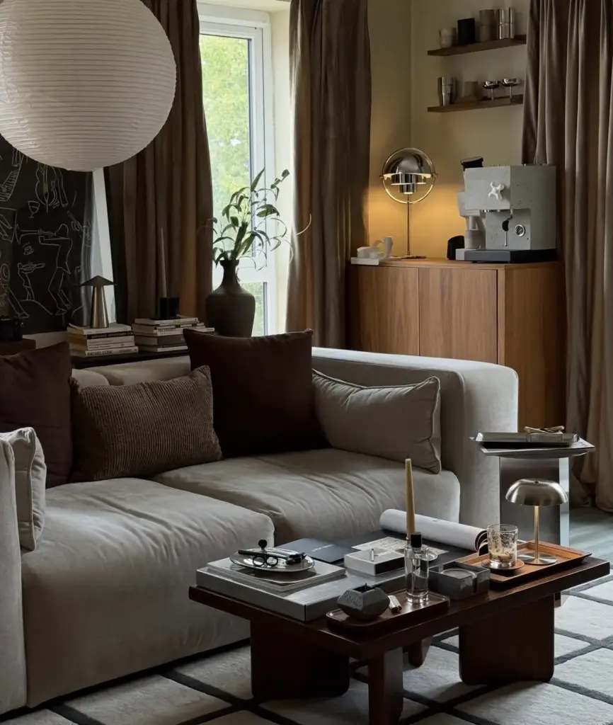 kahverengi dekorasyon ilhamı 