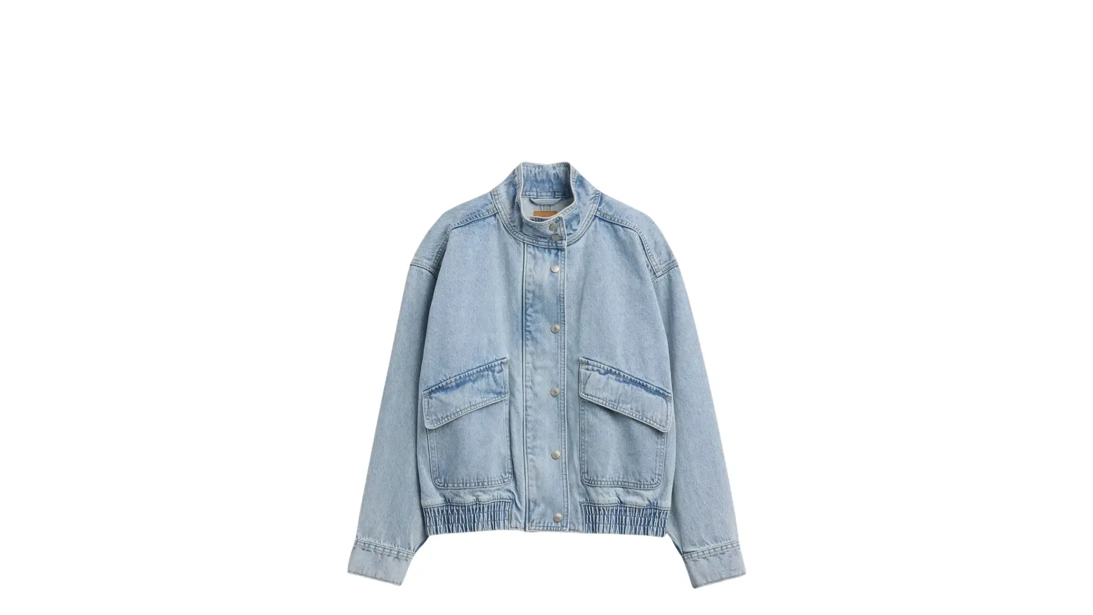 Oversized denim bomber ceket