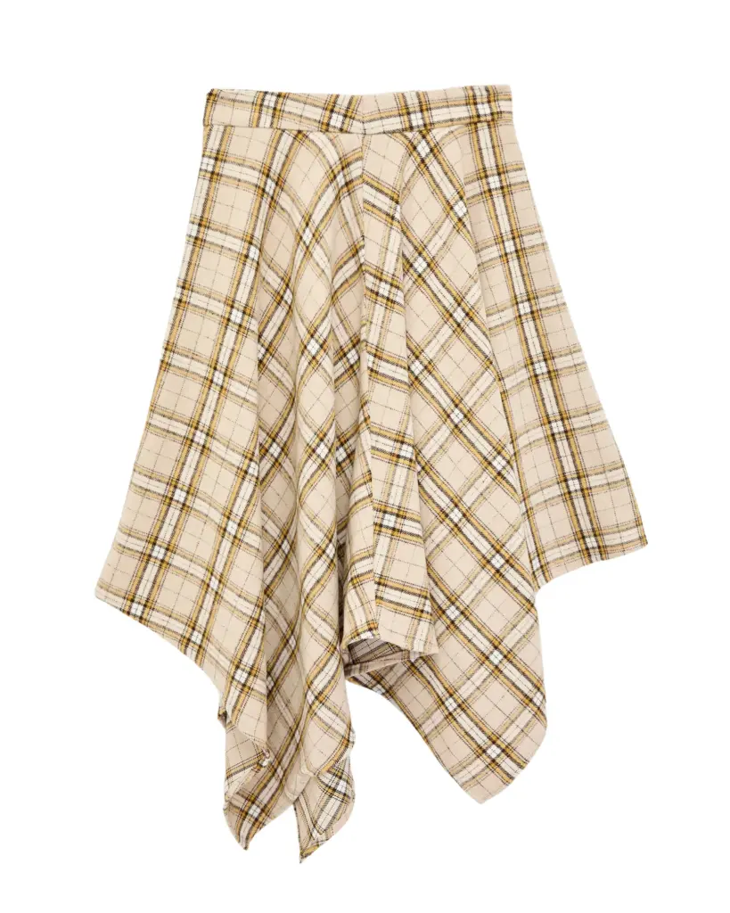 KOTON Asimetrik Ekoseli Etek