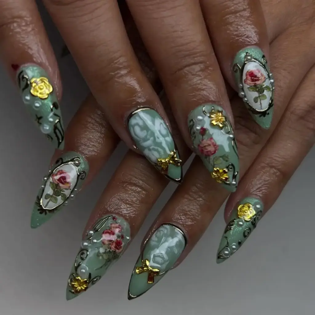 Botanik bahçesini anımsatan motifler