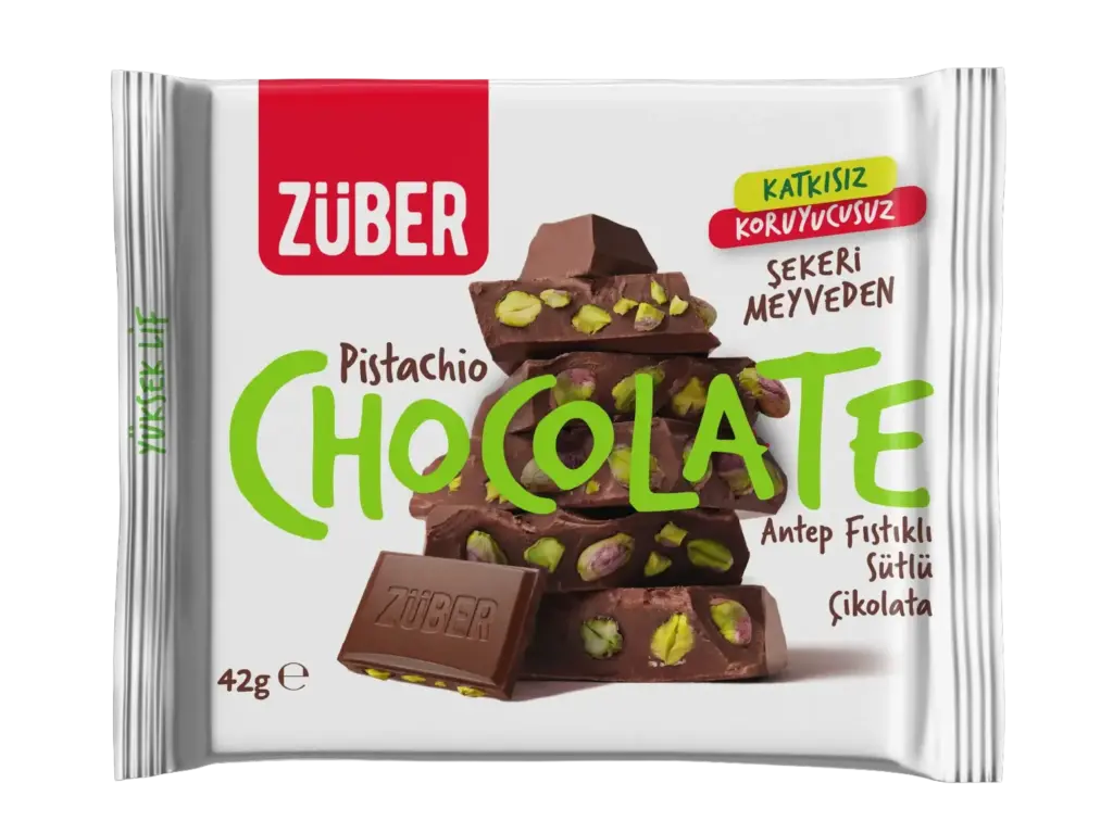 Züber Antep Fıstıklı Sütlü Çikolata