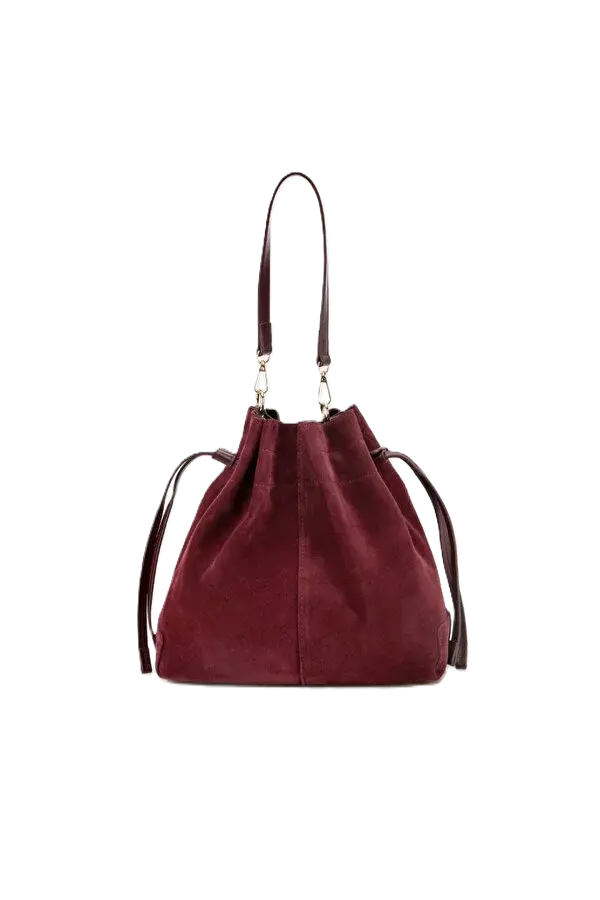 kırmızı süet çanta