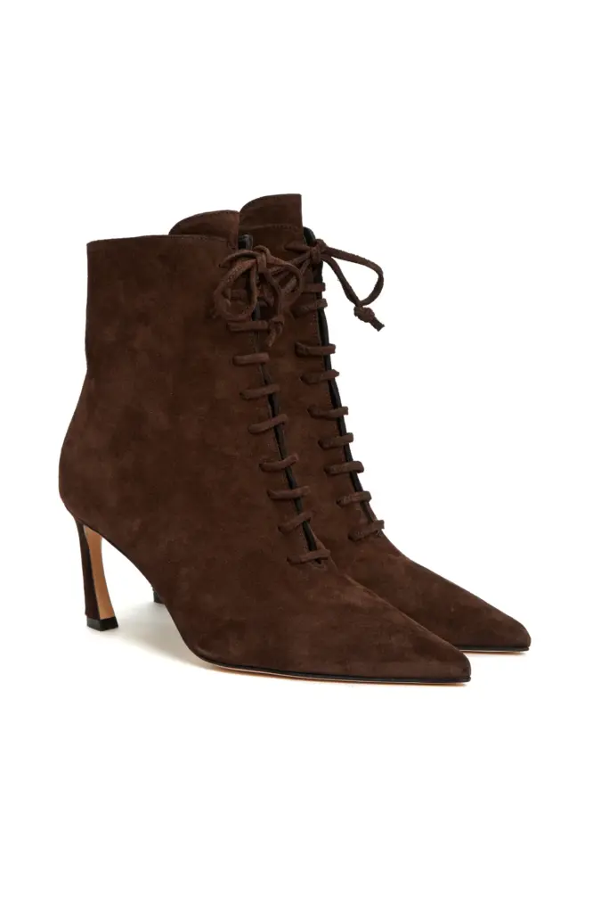 kahve süet topuklu bot