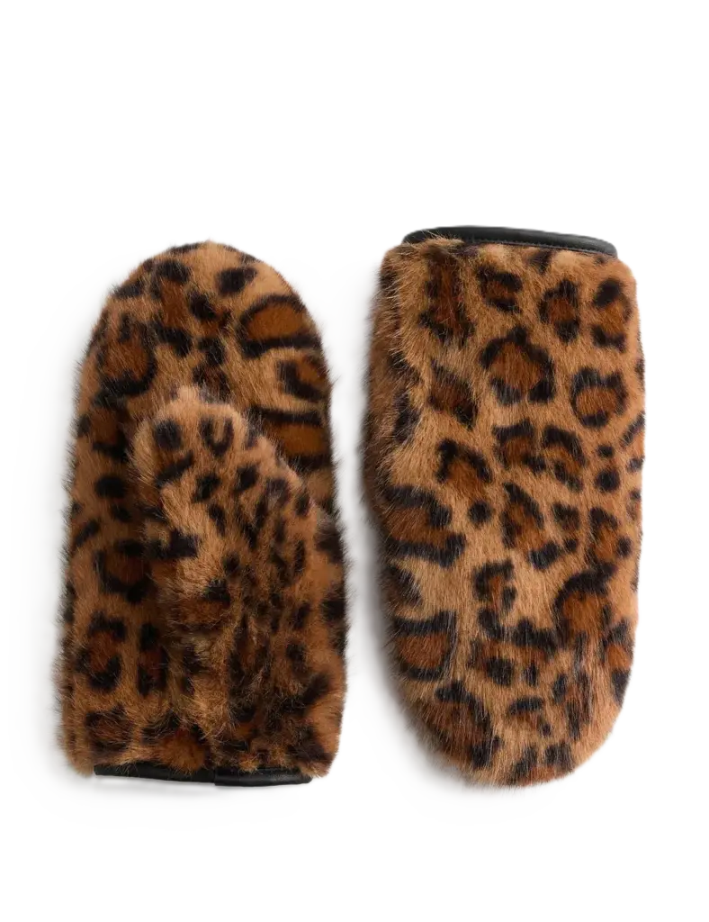 leopar desenli eldiven