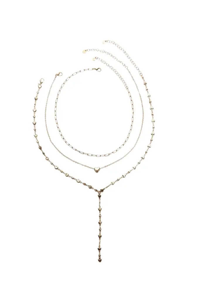 STRADIVARIUS 3'lü Kalp Kolye Seti 