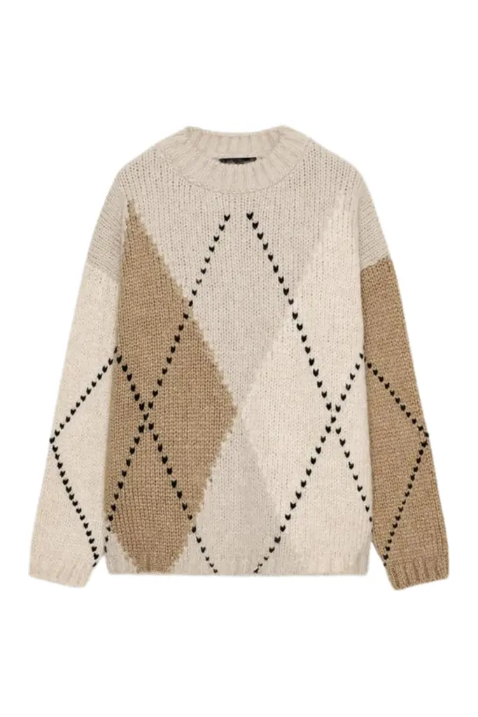 ZARA Baklava Desenli Triko