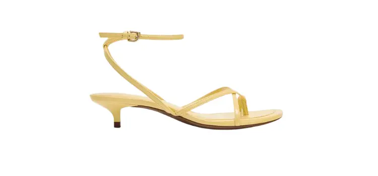 Zara sarı topuklu sandalet