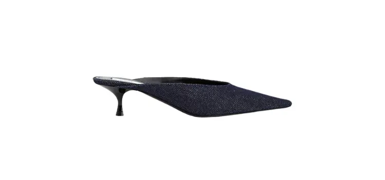 Victoria Beckham denim topuklu terlik 