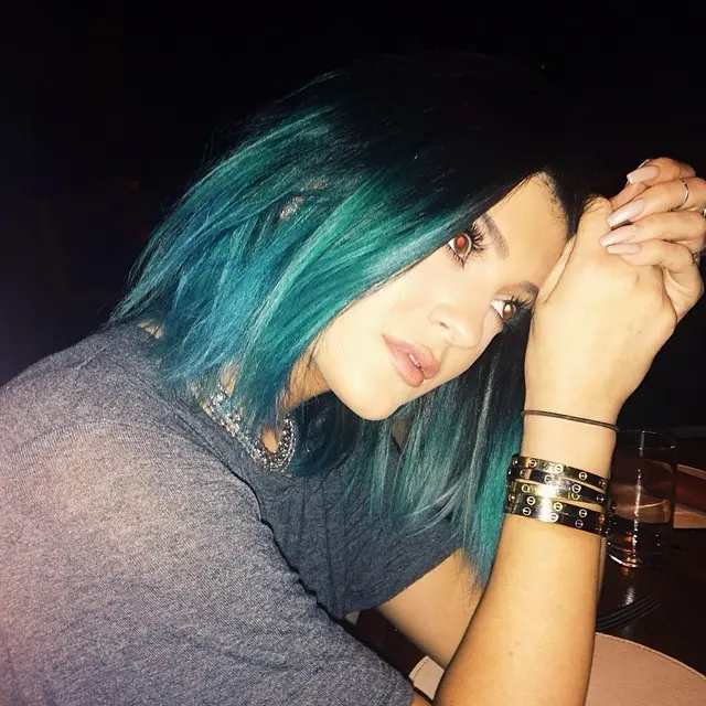 Kylie Jenner King Kylie era teal hair