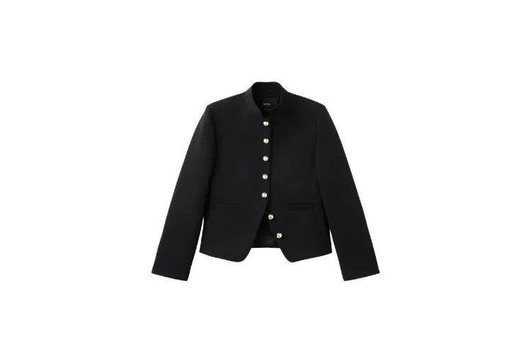 Mango düğmeli hakim yaka ceket