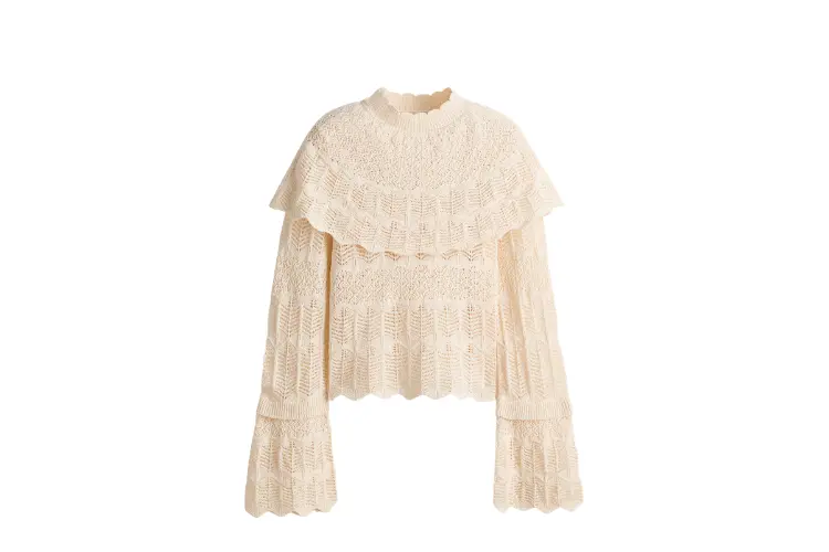 H&M dantel görünümlü bluz