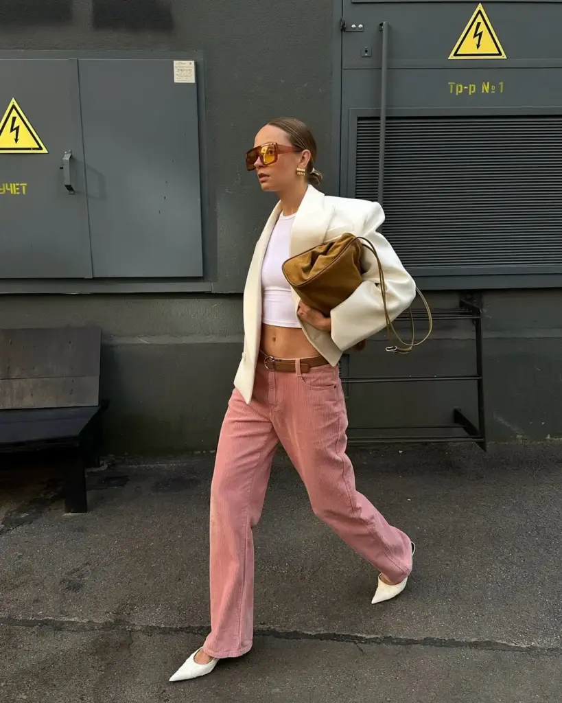 renkli pantolon kombinleri