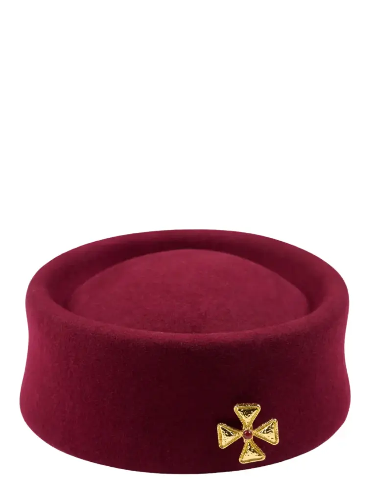 GAIOS Bordo Pillbox Şapka