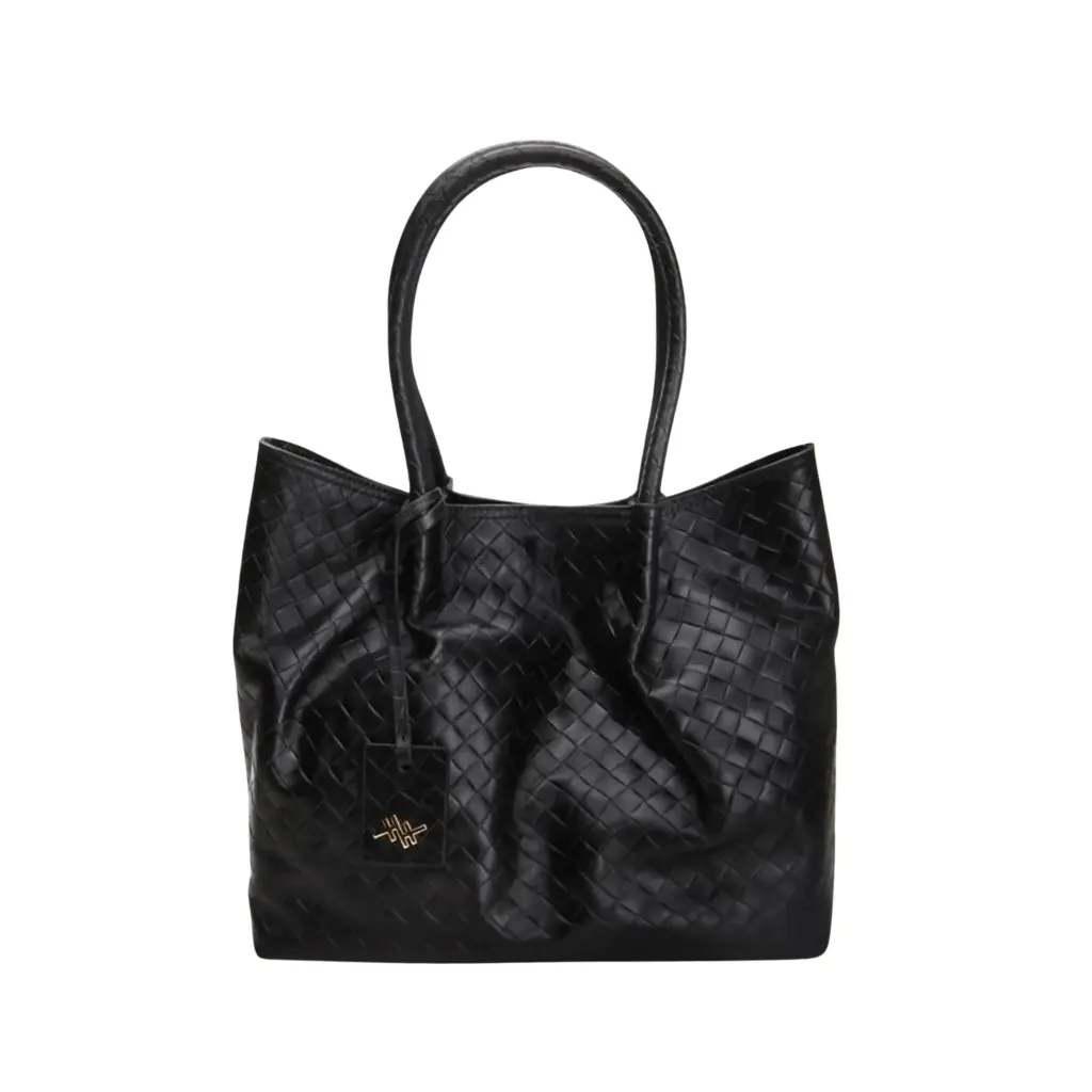 Hotiç siyah deri çanta