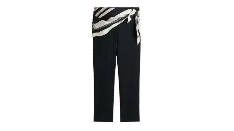 H&M şal detaylı kapri pantolon