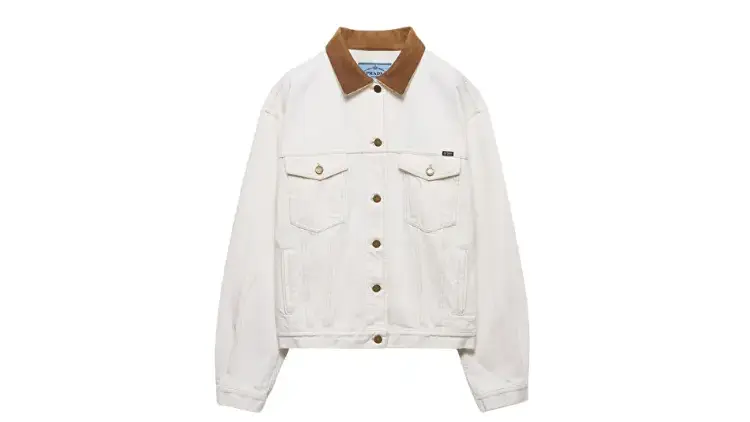 Prada beyaz denim ceket