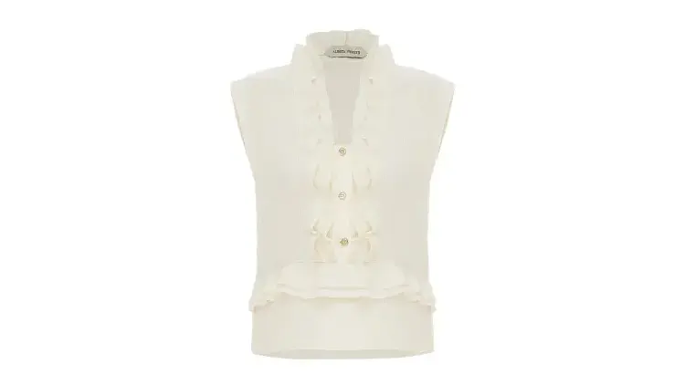 Alberta Ferretti ekru bluz