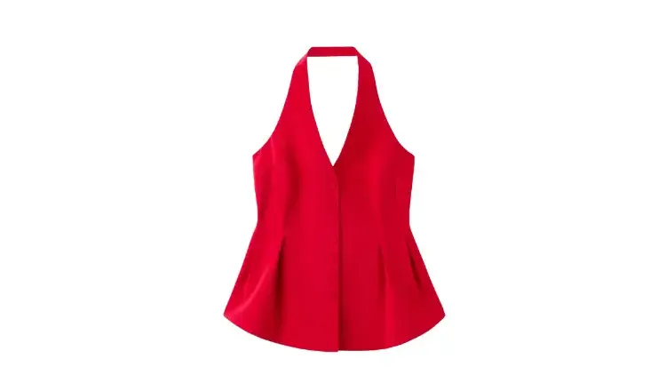Mango halter yaka bluz