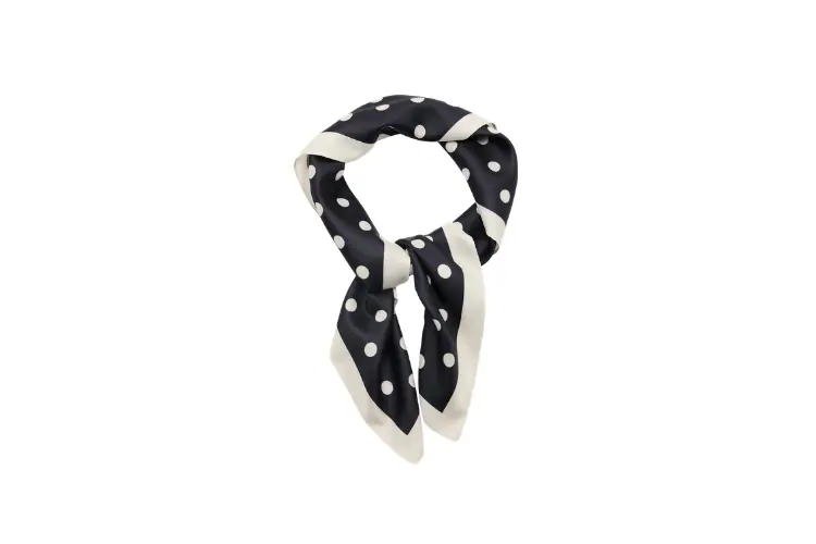 Mango saten puantiyeli fular 