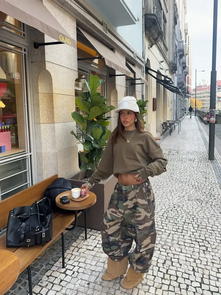 kargo kamuflaj pantolon