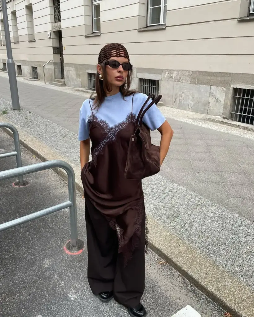 Mavi ve kahverenginin uyumu