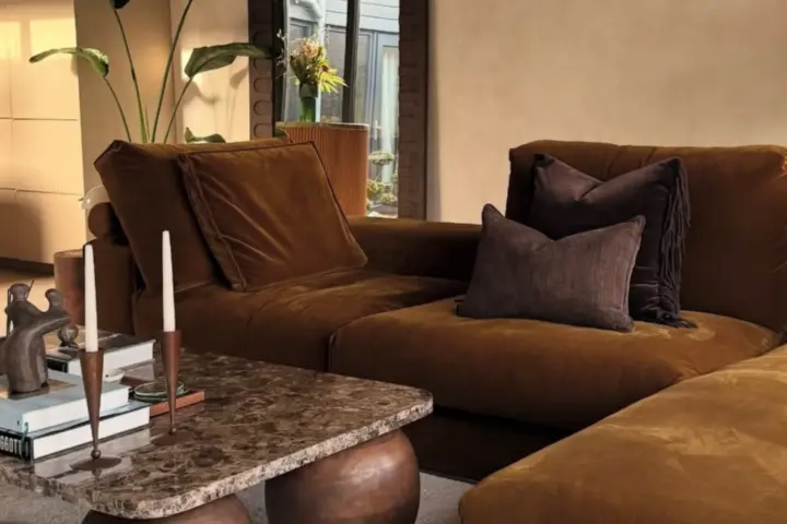 dekorasyonda kadife kullanımı